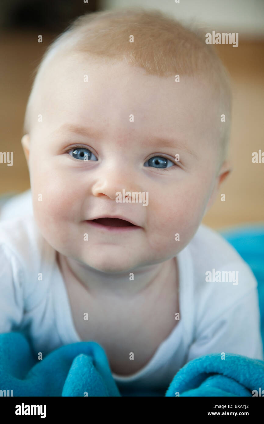 Baby girl smiling Stock Photo - Alamy