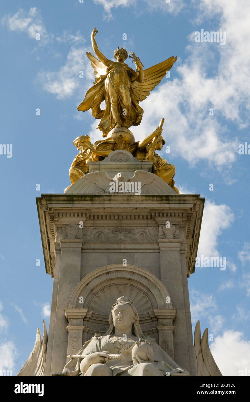 The Victoria Memorial Outside Buckingham Palace In London, UK Stock Photo