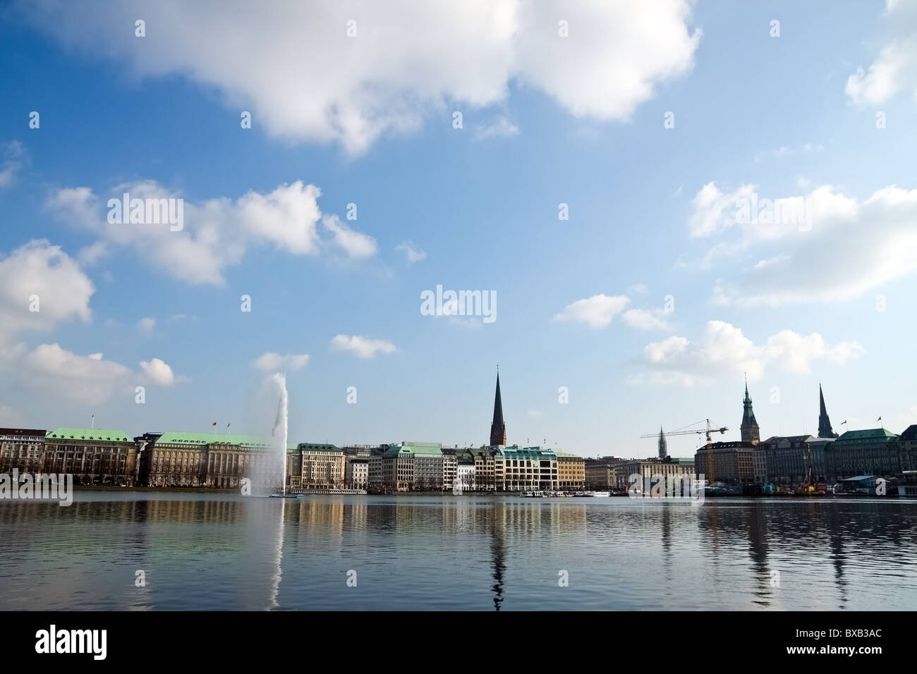 View of the Lake Alster in Hamburg, Germany Stock Photo