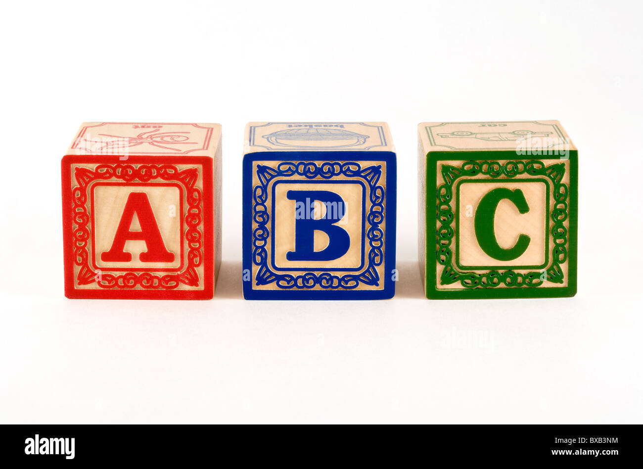 Toy Blocks isolated on a white background Stock Photo - Alamy