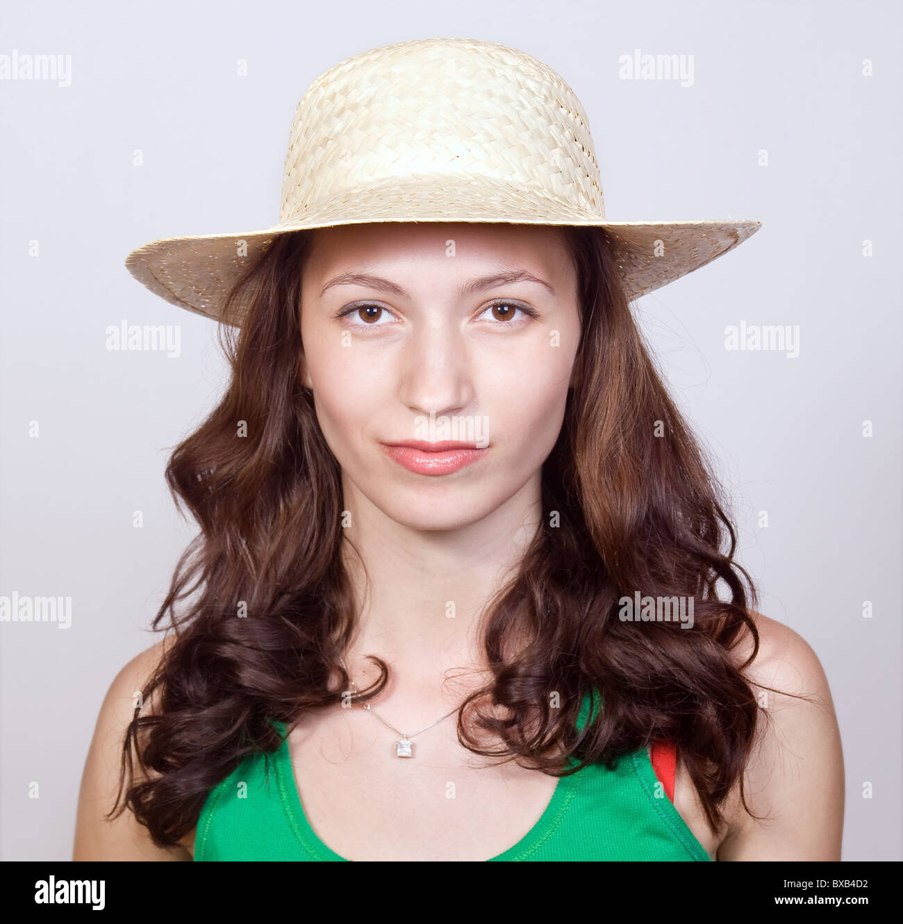 portrait of girl with hat Stock Photo - Alamy