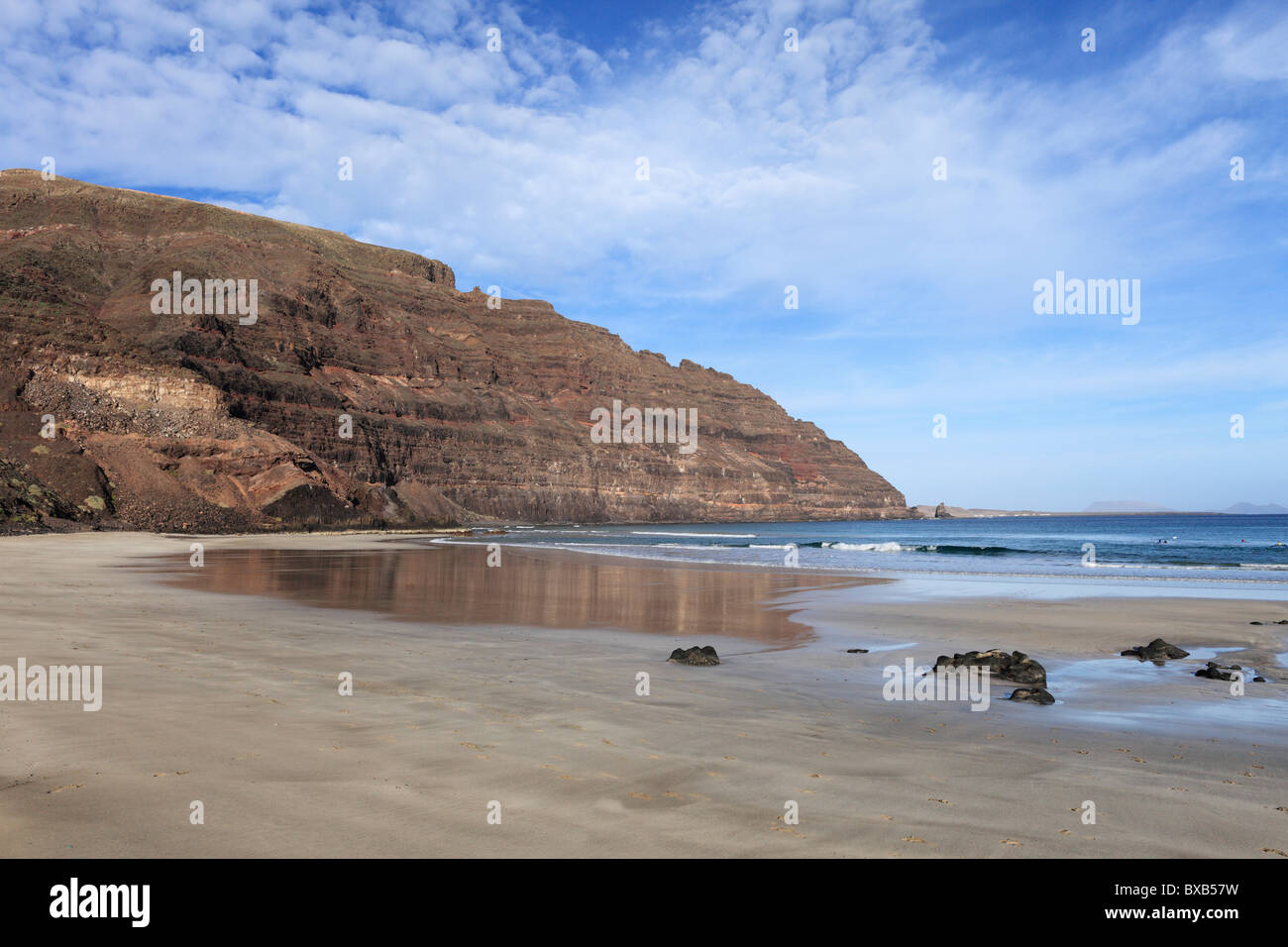 Playa de la Cantería beach, Órzola, Lanzarote, Canary Islands, Spain, Europe Stock Photo