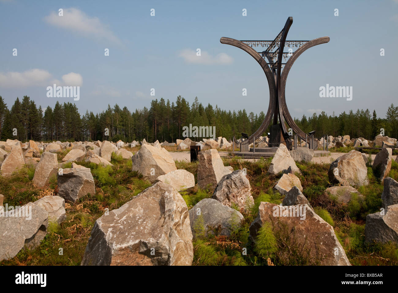 Commemorative monument of the Winter War (1939-40) between finns and sovietics, Suomussalmi, Finland Stock Photo