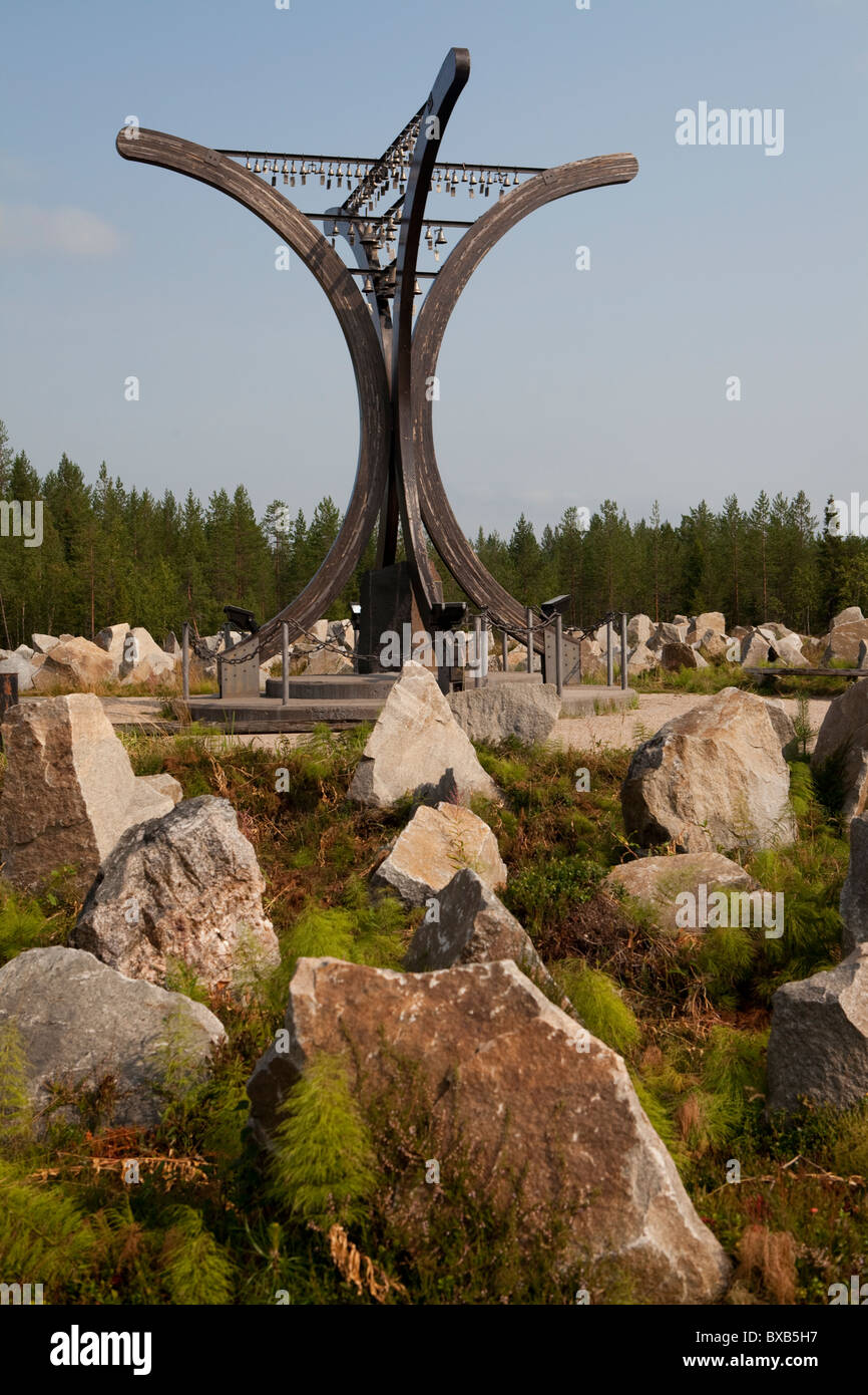 Commemorative monument of the Winter War (1939-40) between finns and sovietics, Suomussalmi, Finland Stock Photo