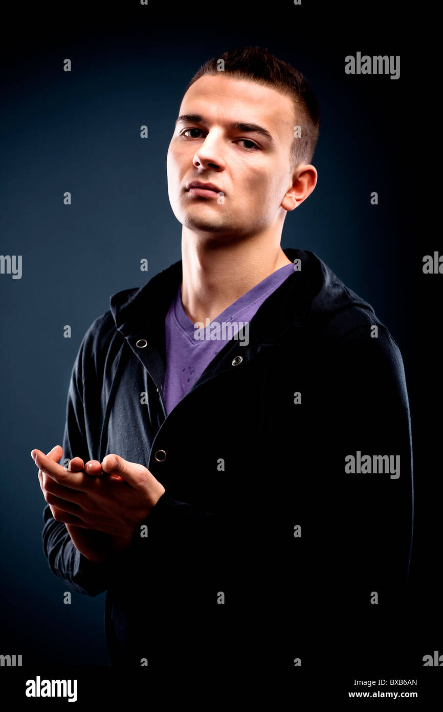 Portrait of a young man Stock Photo - Alamy