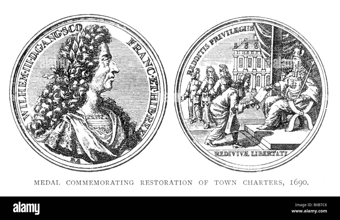 Medal Commemorating the Restoration of Town Charters by King William