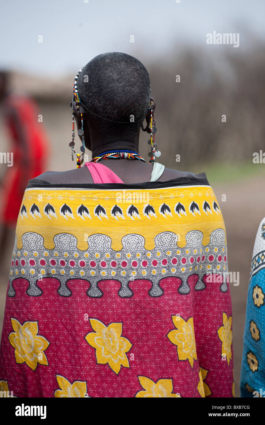 Africa, Kenya, Maasai Mara. A colorful display of fabrics and cloth of the  Maasai people at Olanana in the Maasai Mara Stock Photo - Alamy