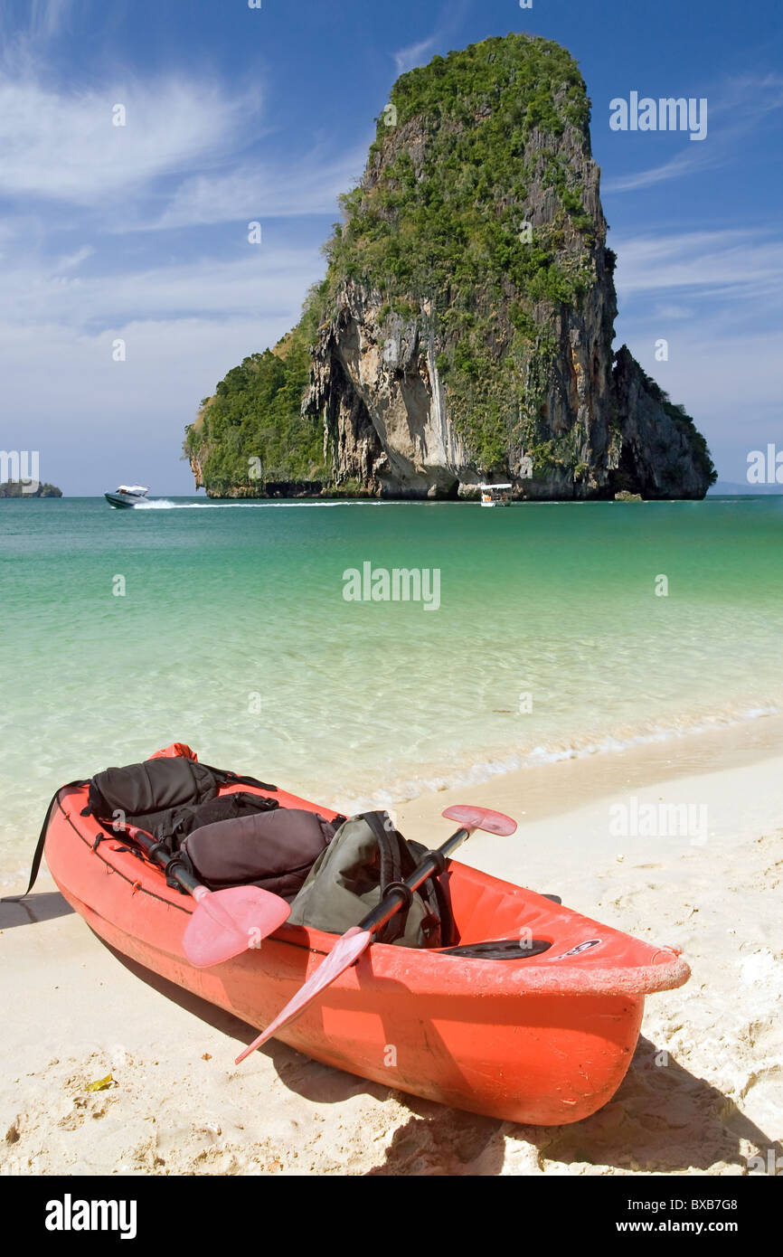 kayak on beach Stock Photo