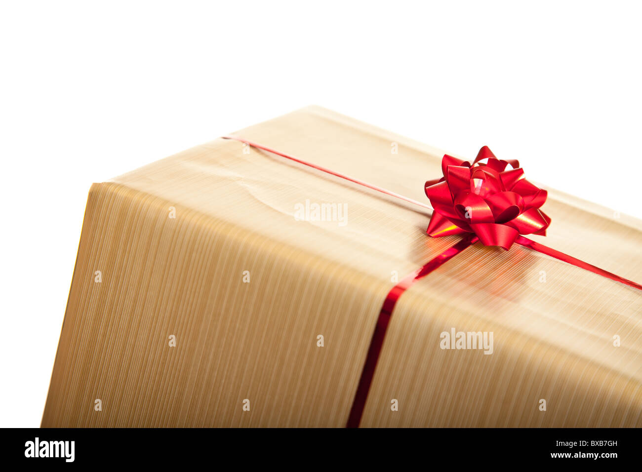 Gift boxes with ribbons isolated on white Stock Photo - Alamy