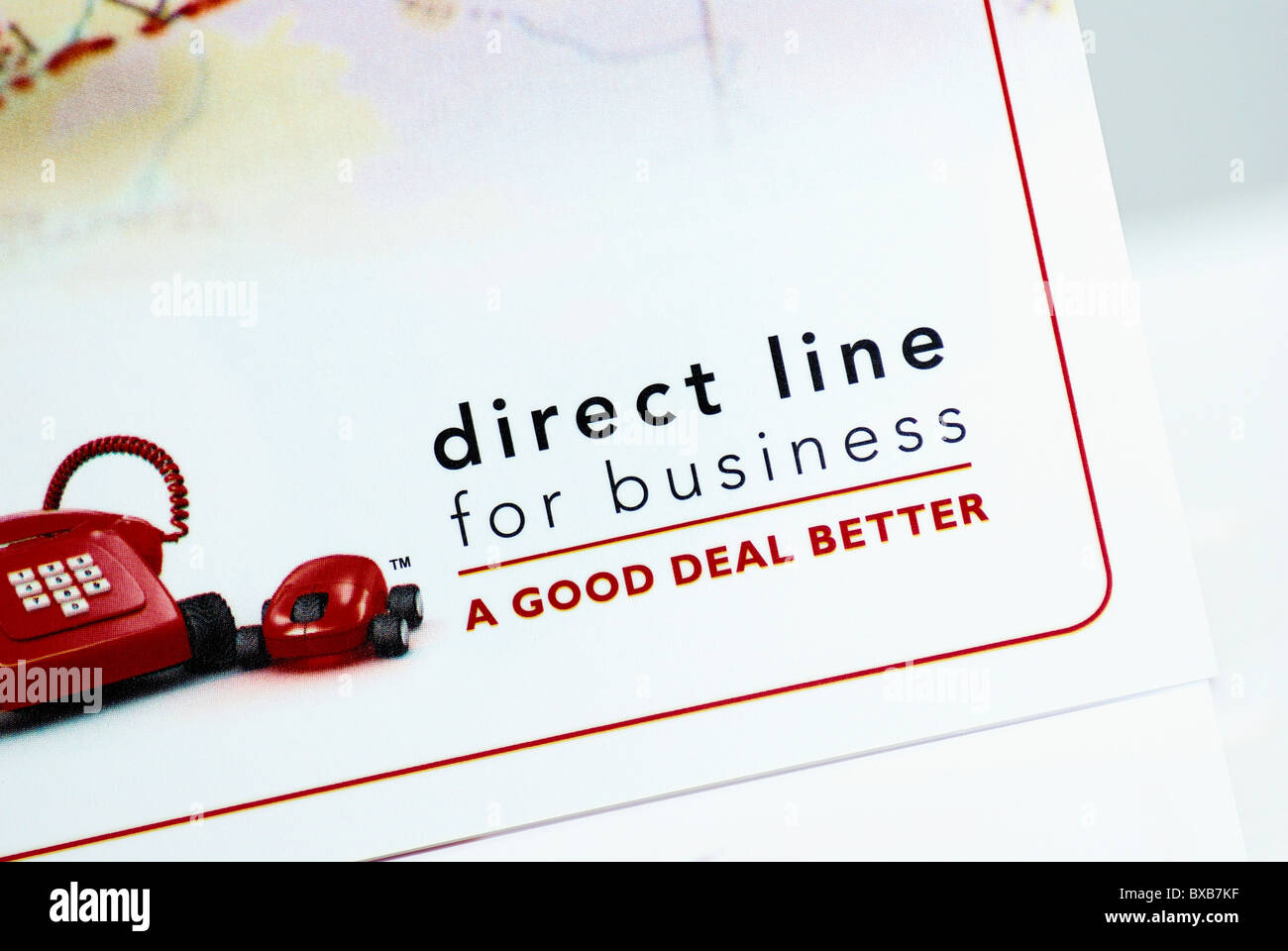direct line insurance for business leaflet Stock Photo - Alamy