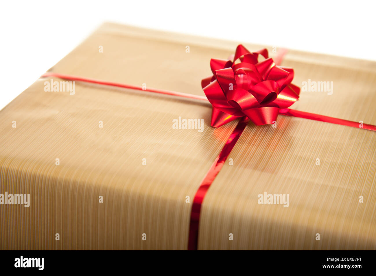 Gift boxes with ribbons isolated on white Stock Photo - Alamy