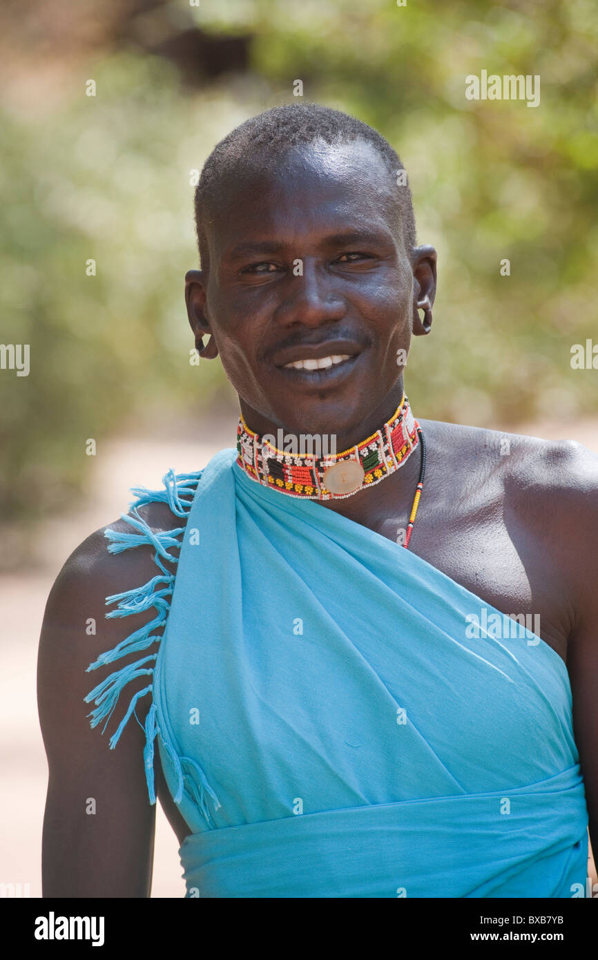 Kenyan man in tribal attire Stock Photo Alamy