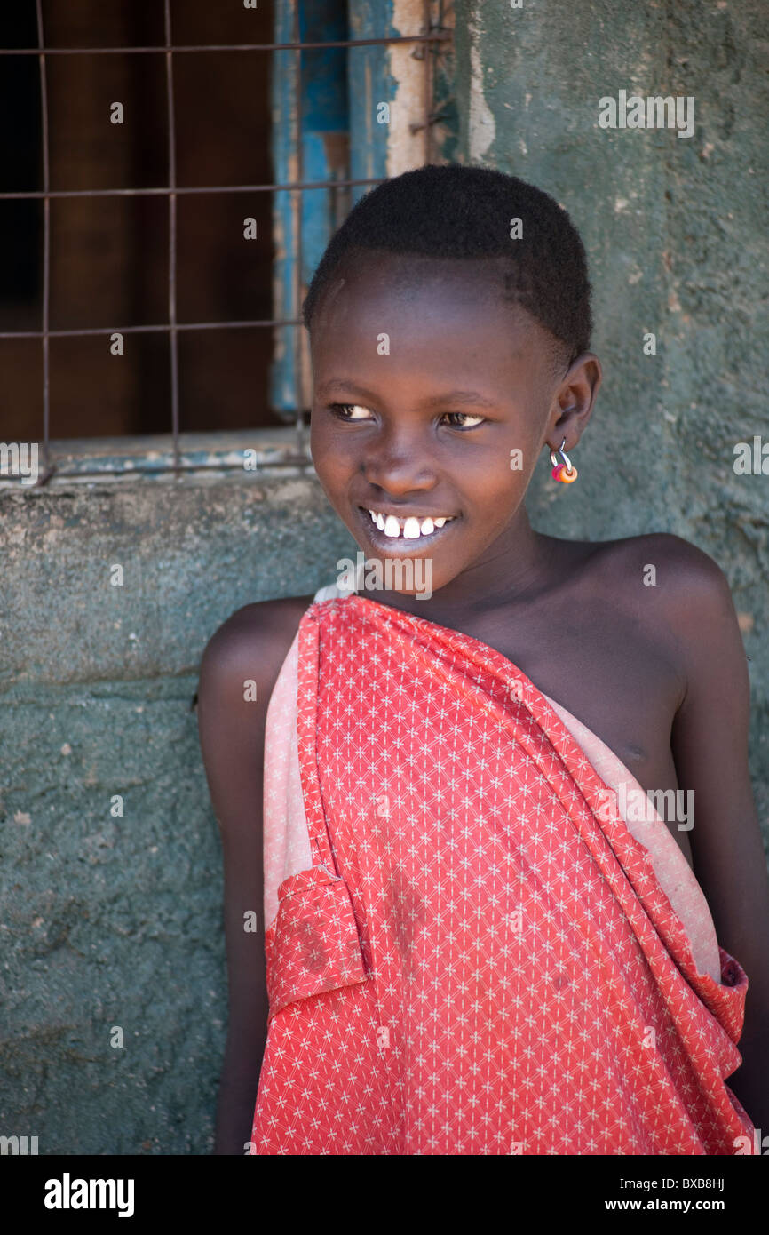 Kenyan child in tribal attire Stock Photo Alamy