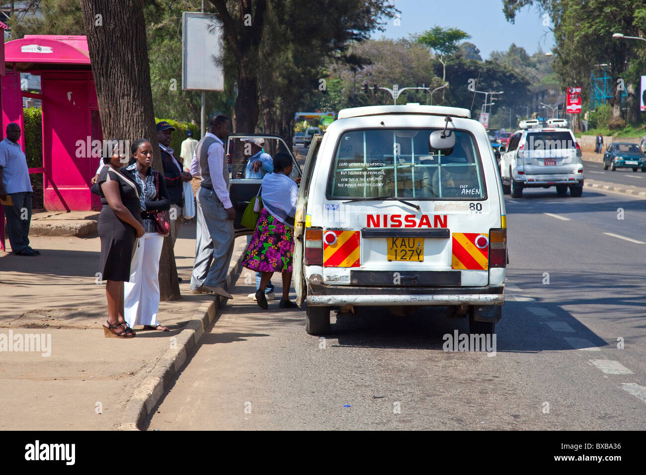 Matatu minivan in Nairobi, Kenya Stock Photo