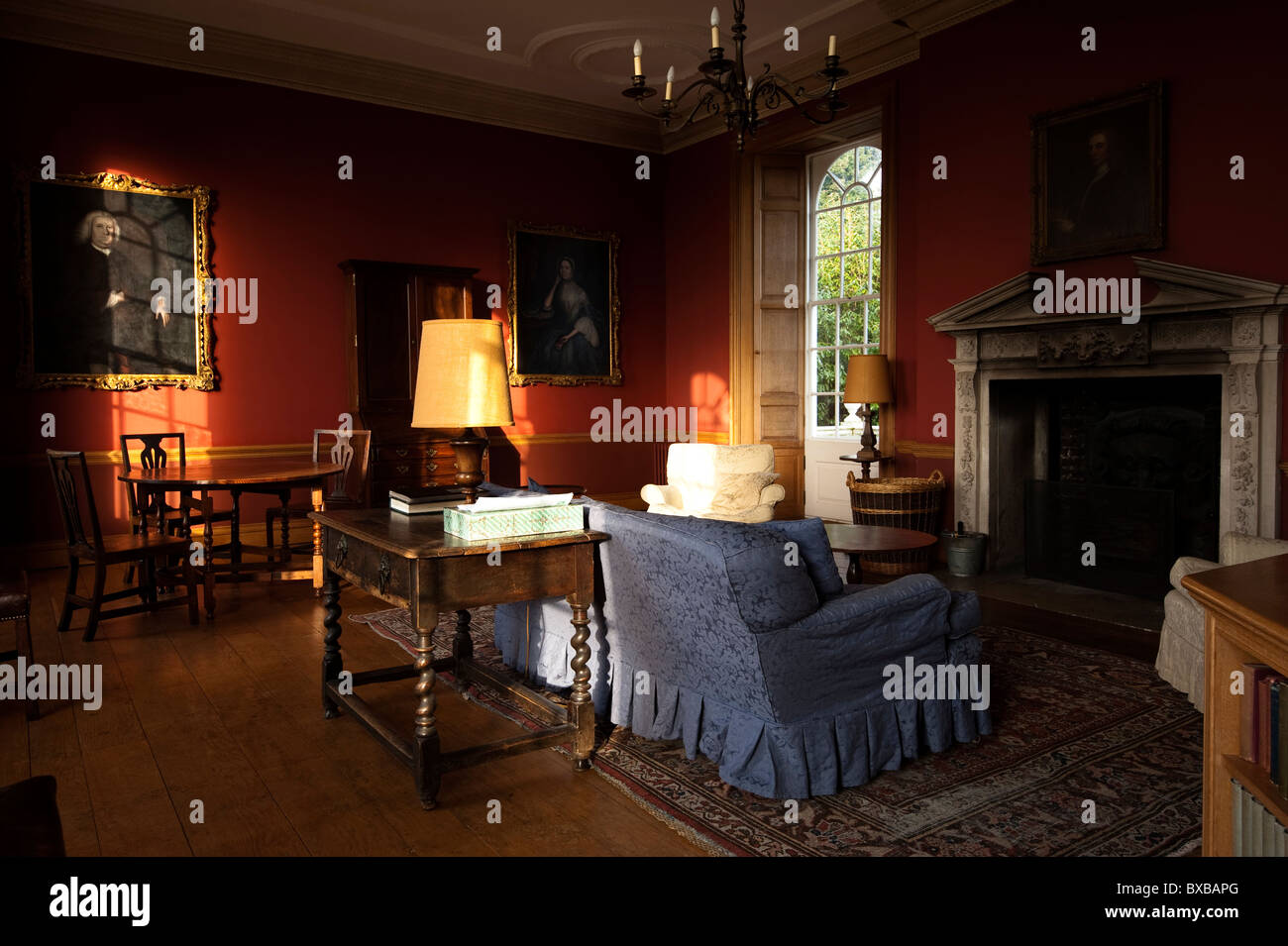 Interior of The Library at Stevenstone, Great Torrington, Devon