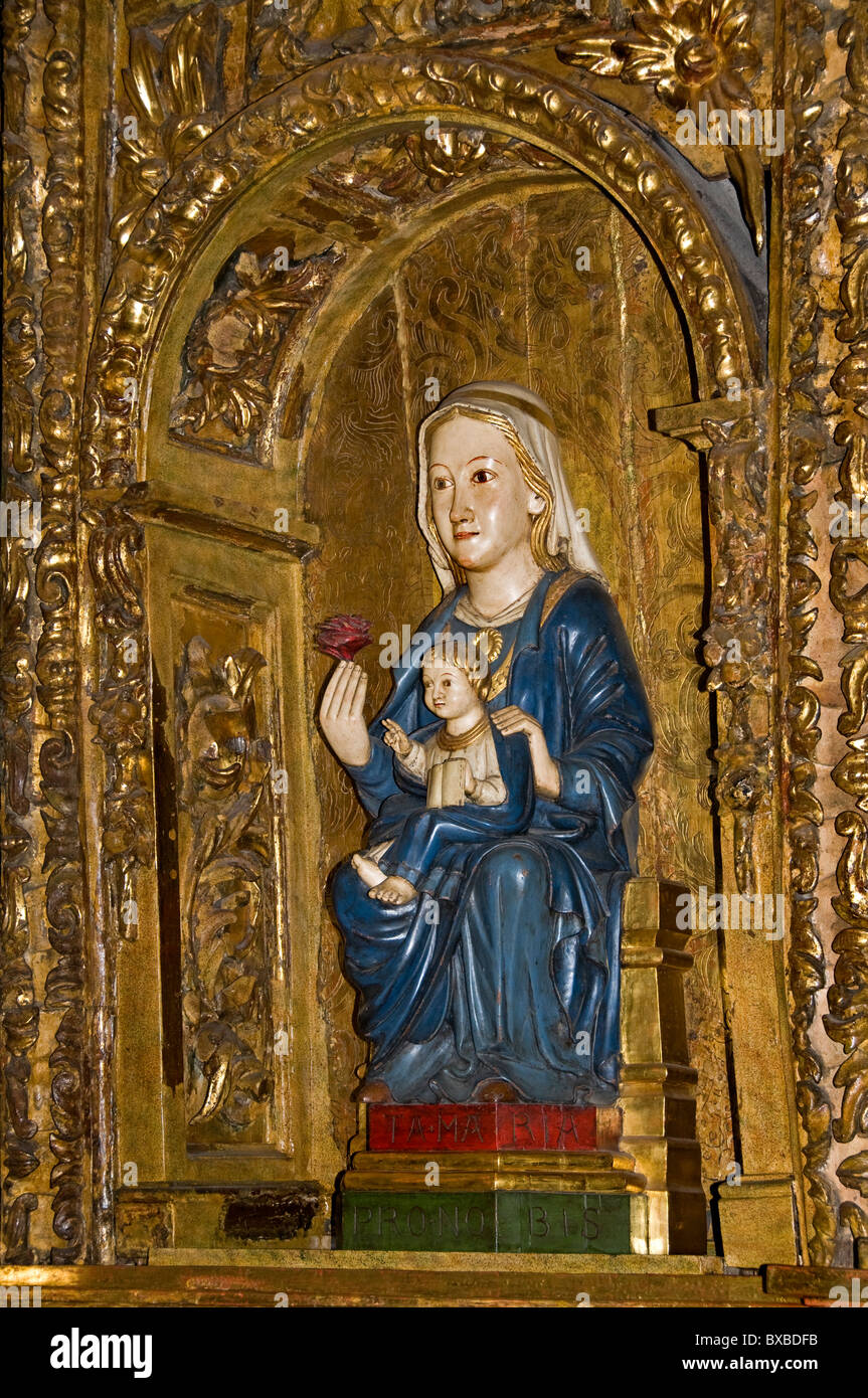 Madonna with the Child, Mary with Child , Bilbao Cathedral Spain Spanish  Mary Christ Jesus 1545 Stock Photo