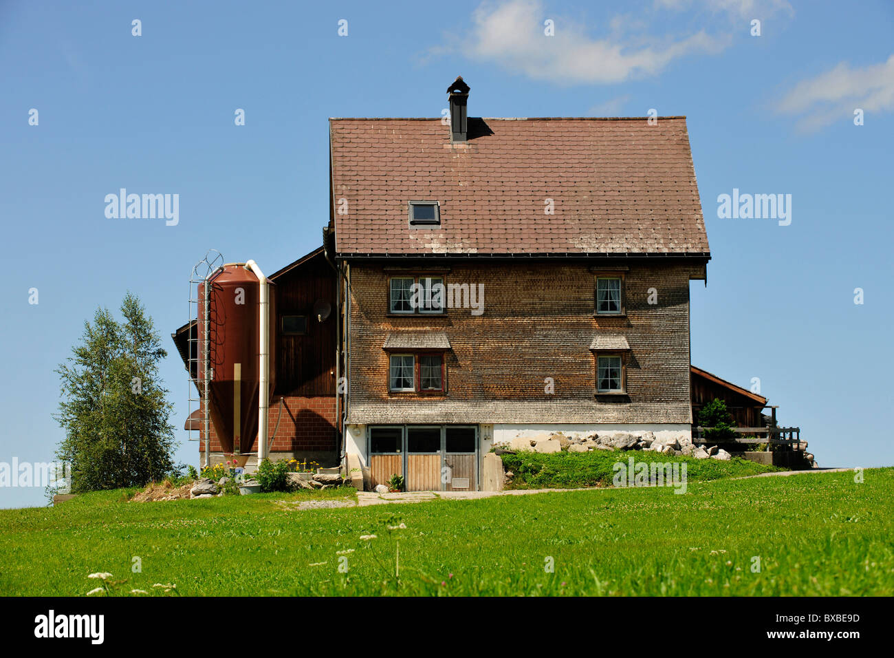 Farm house in the canton of Appenzell, Switzerland, Europe Stock Photo