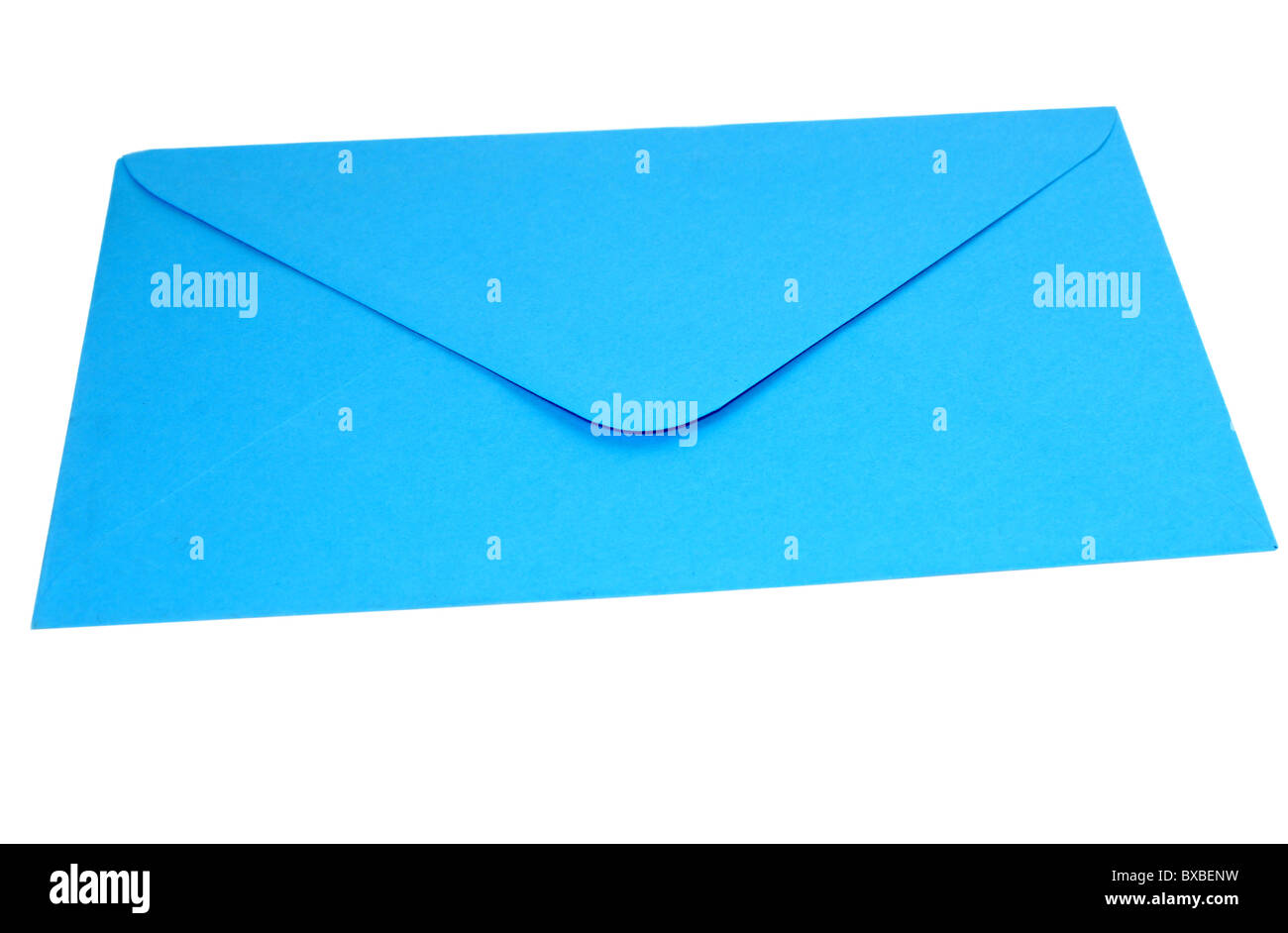 Blue blank envelope isolated on white background Stock Photo - Alamy