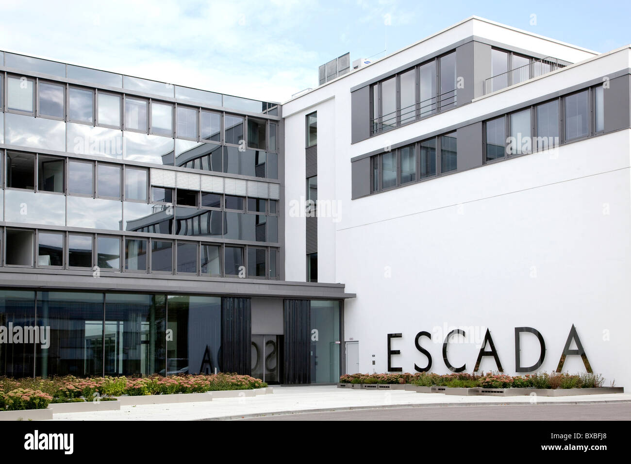 Exterior shot of the headquarters of Escada AG in Aschheim near Munich, Bavaria, Germany, Europe Stock Photo