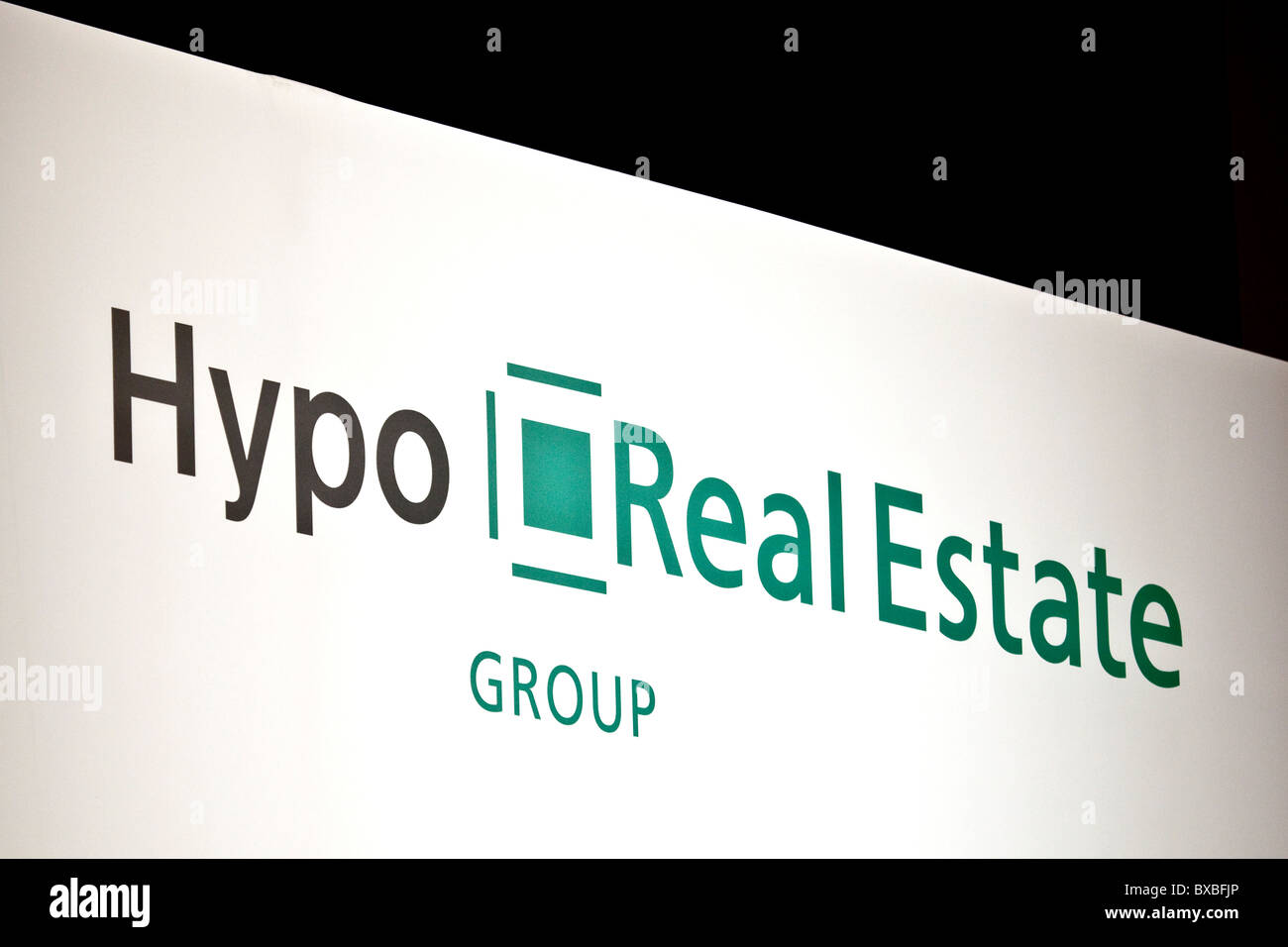 Logo of the Hypo Real Estate Holding AG Stock Photo