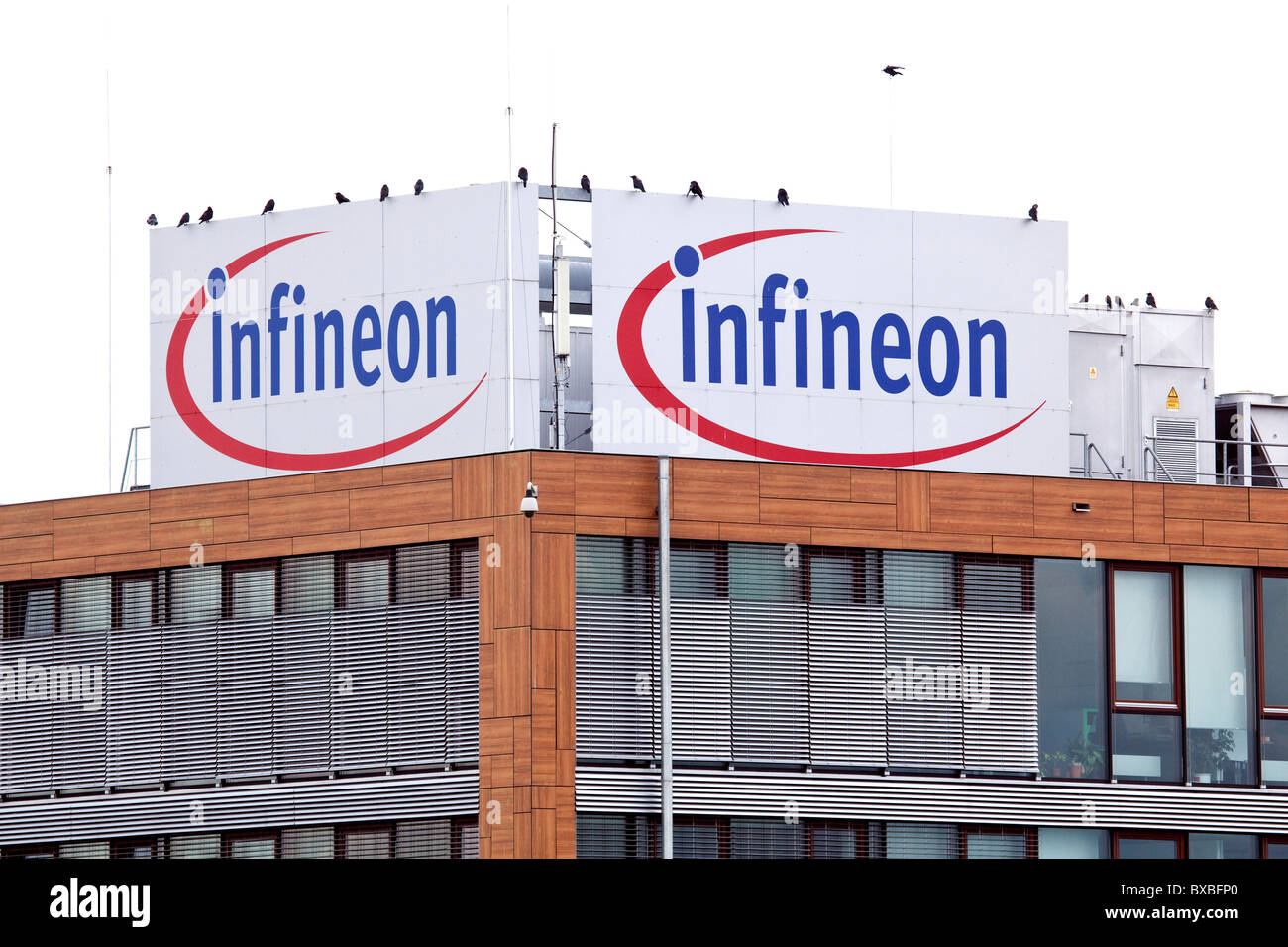 Headquarters of Infineon Technologies AG, Neubiberg near Munich, Bavaria, Germany, Europe Stock Photo