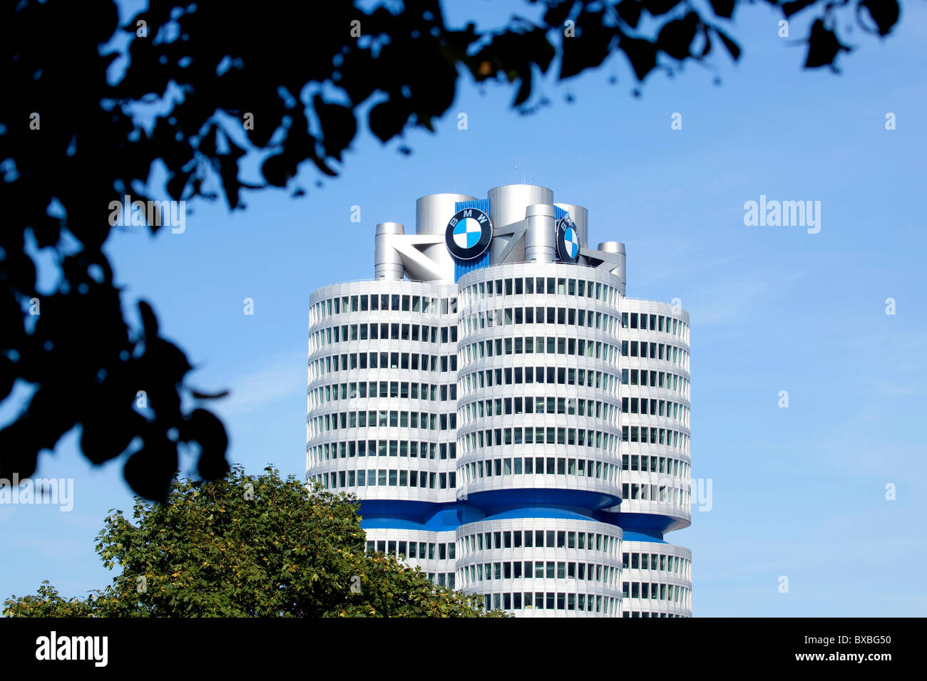 Headquarters of the BMW AG in Munich, Bavaria, Germany, Europe Stock Photo