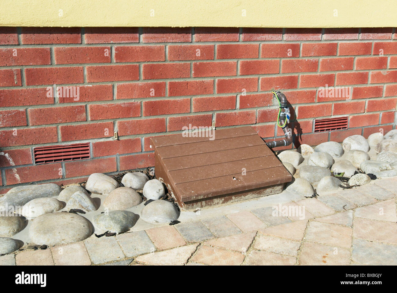 Gas connection to a new home Stock Photo Alamy