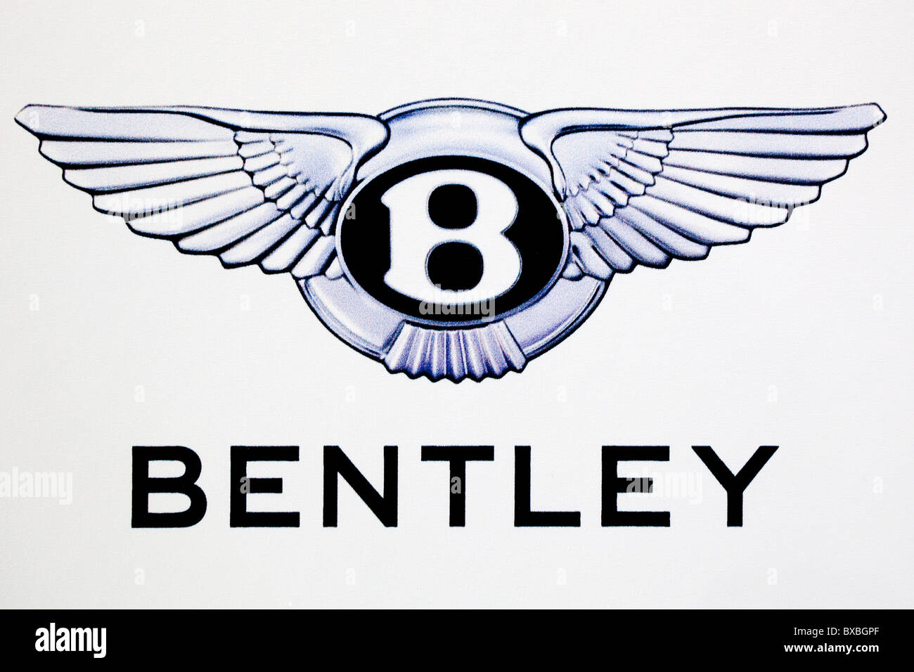 Logo of the Bentley car brand Stock Photo