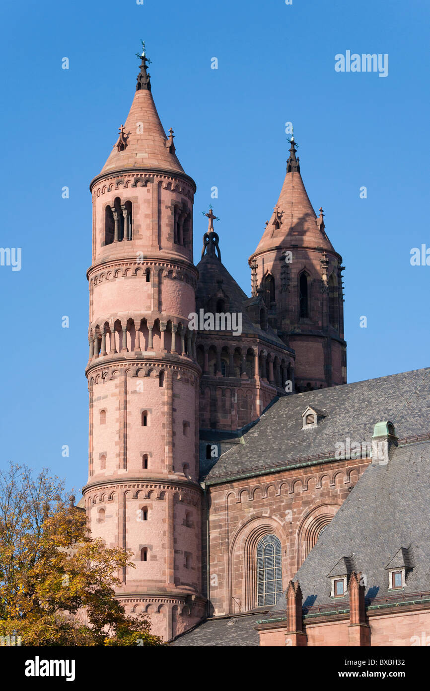 CATHEDRAL ST. PETER, KAISERDOM, DOM, WORMS,  RHINELAND-PALATINATE, GERMANY Stock Photo
