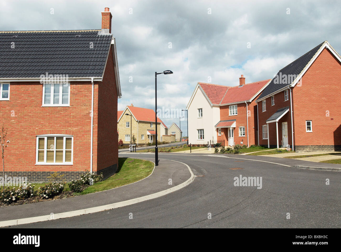 Housing development and landscape Hadleigh Suffolk UK Stock Photo Alamy