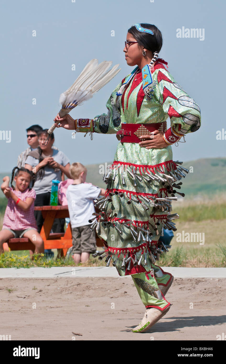 Women's jingle dance, Powwow, Blackfoot Crossing Historical Park