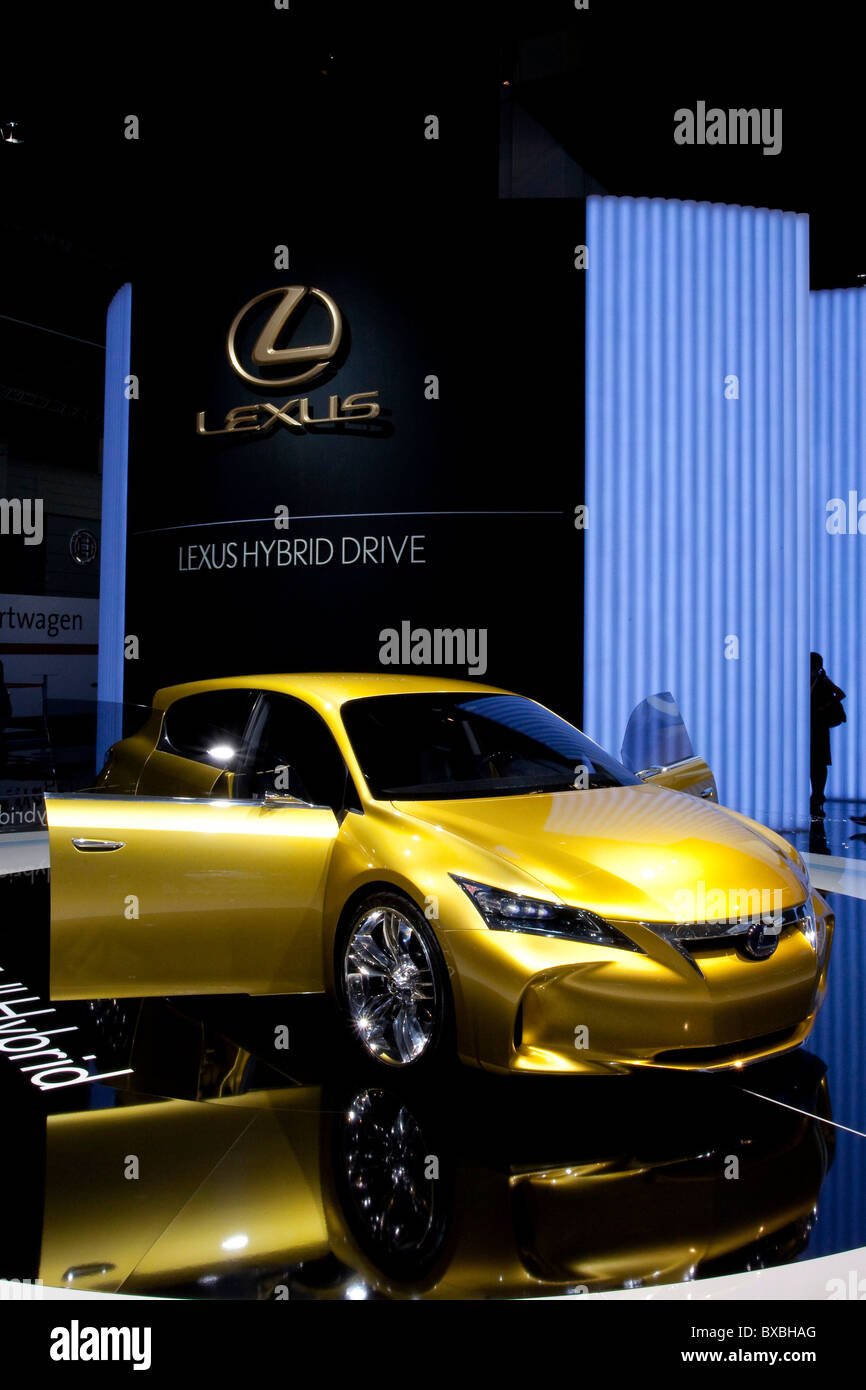 Hybrid car of the Lexus brand, which belongs to the Toyota group, at the 63. Internationale Automobilausstellung International Stock Photo