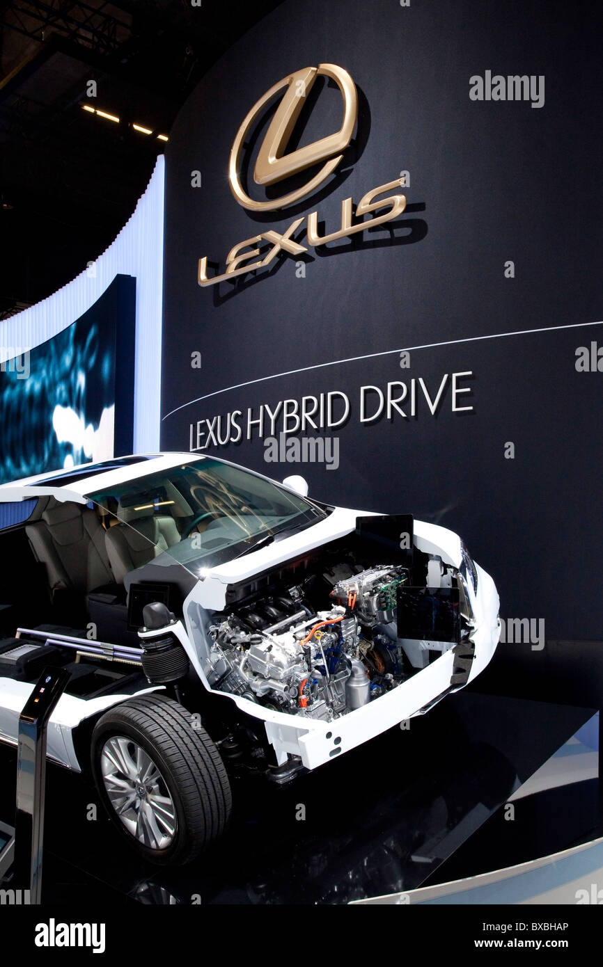 Hybrid car of the Lexus brand, which belongs to the Toyota group, at the 63. Internationale Automobilausstellung International Stock Photo