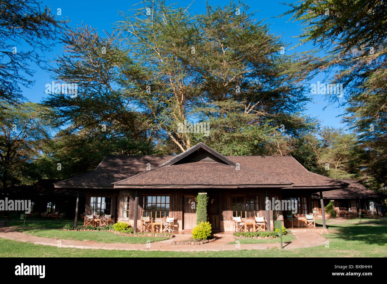 East Africa, Kenya, Amboseli, safari lodge Stock Photo