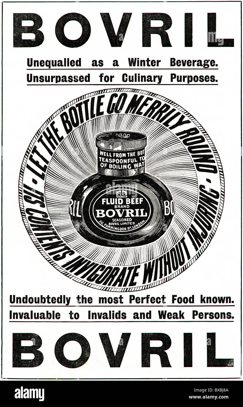 Bovril advert Victorian advertisement circa 1894 Stock Photo