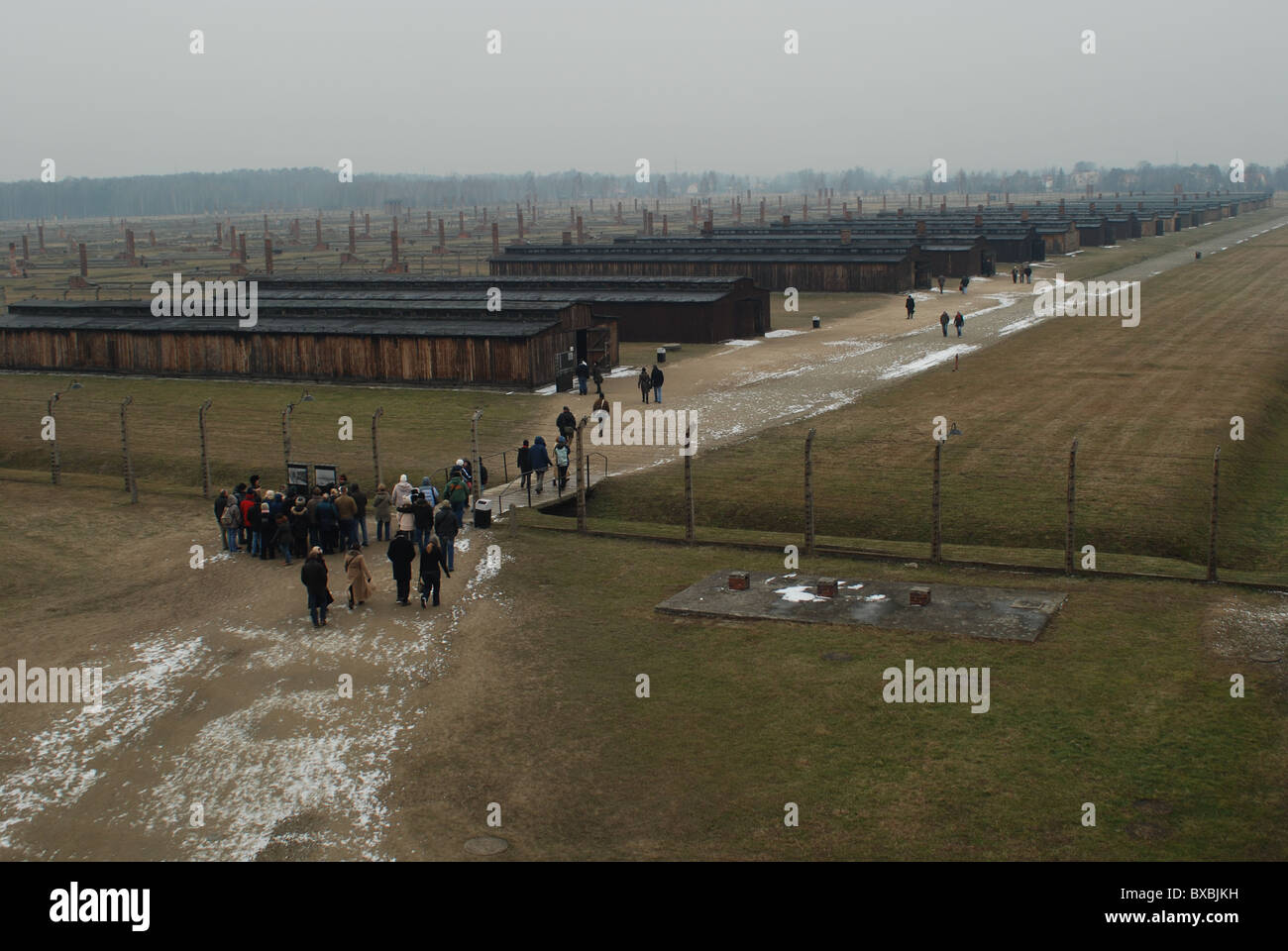 Auschwitz Birkenau concentration camp Stock Photo
