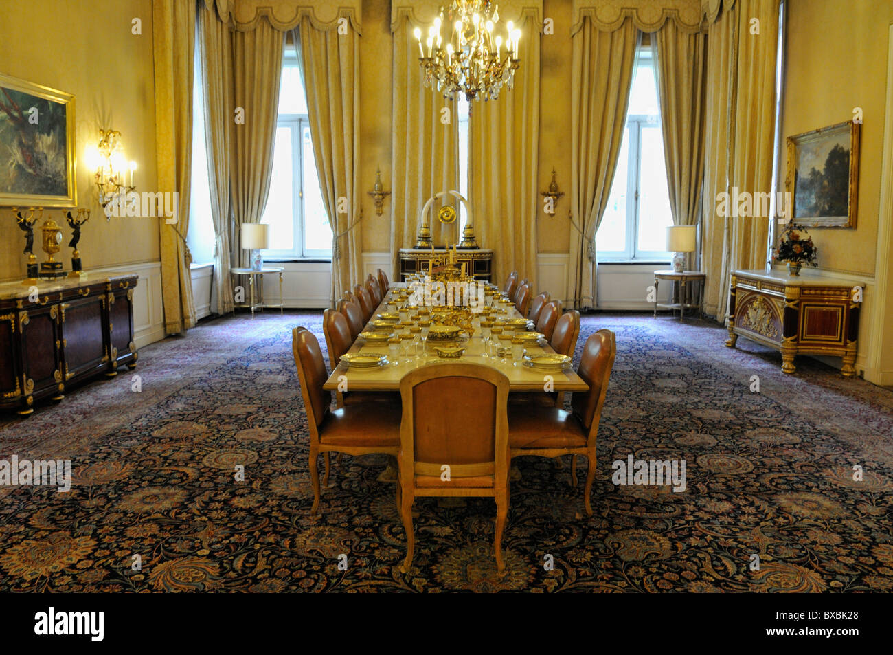 Saad Abad Museums Complex, National Palace of former Shah residence, Kakh-e Muze-ye Mellat, Tehran, Persia, Iran, Asia Stock Photo