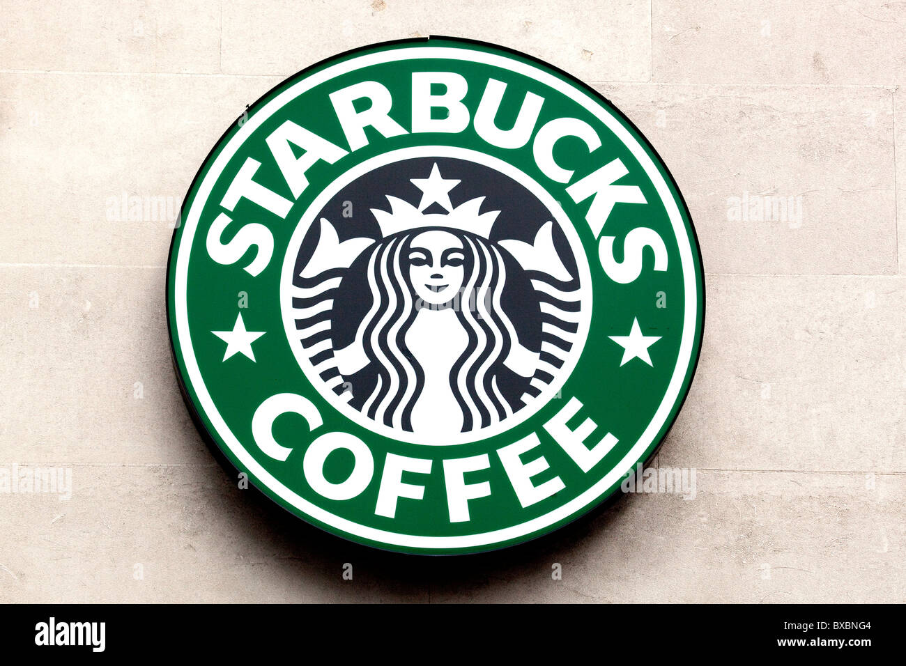 Logo, Starbucks Coffee Stock Photo
