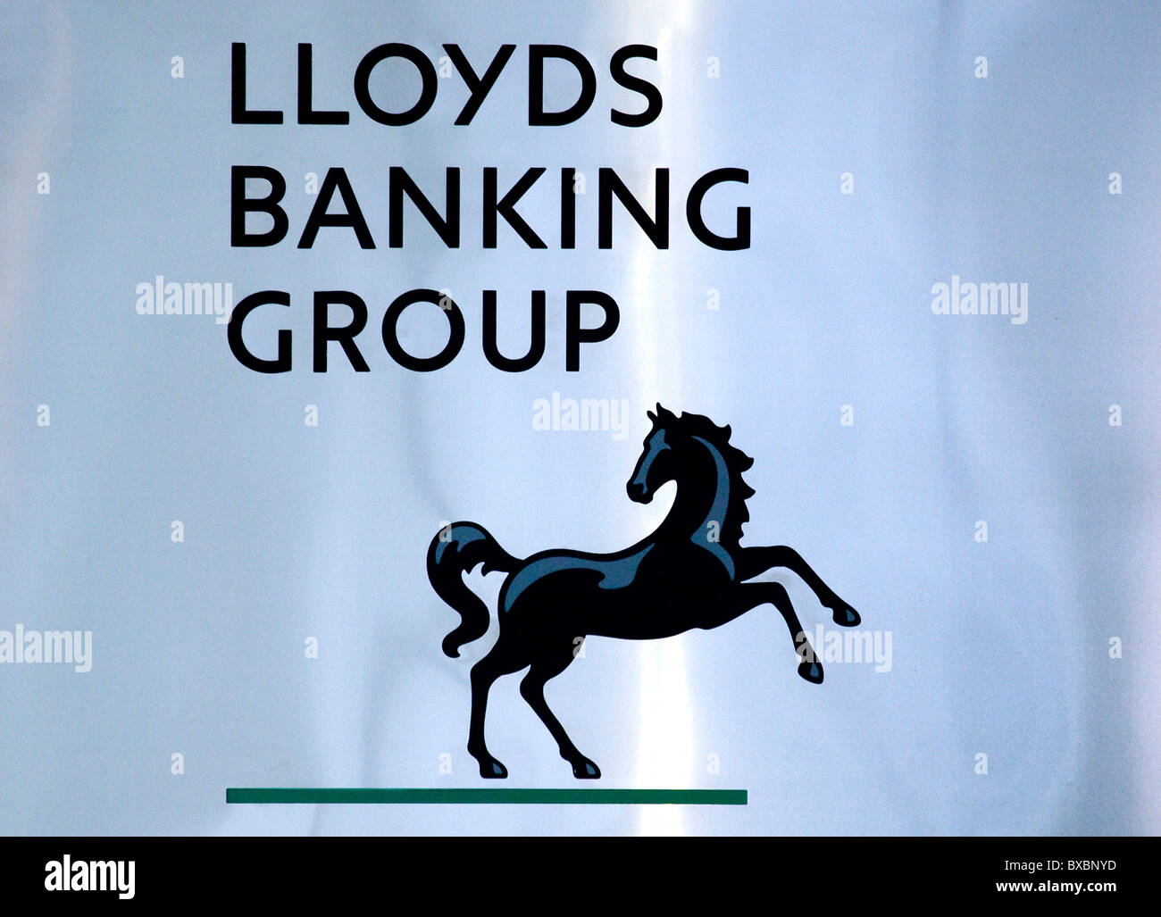 Logo on the headquarters of the National Lloyds Banking Group in London, England, United Kingdom, Europe Stock Photo