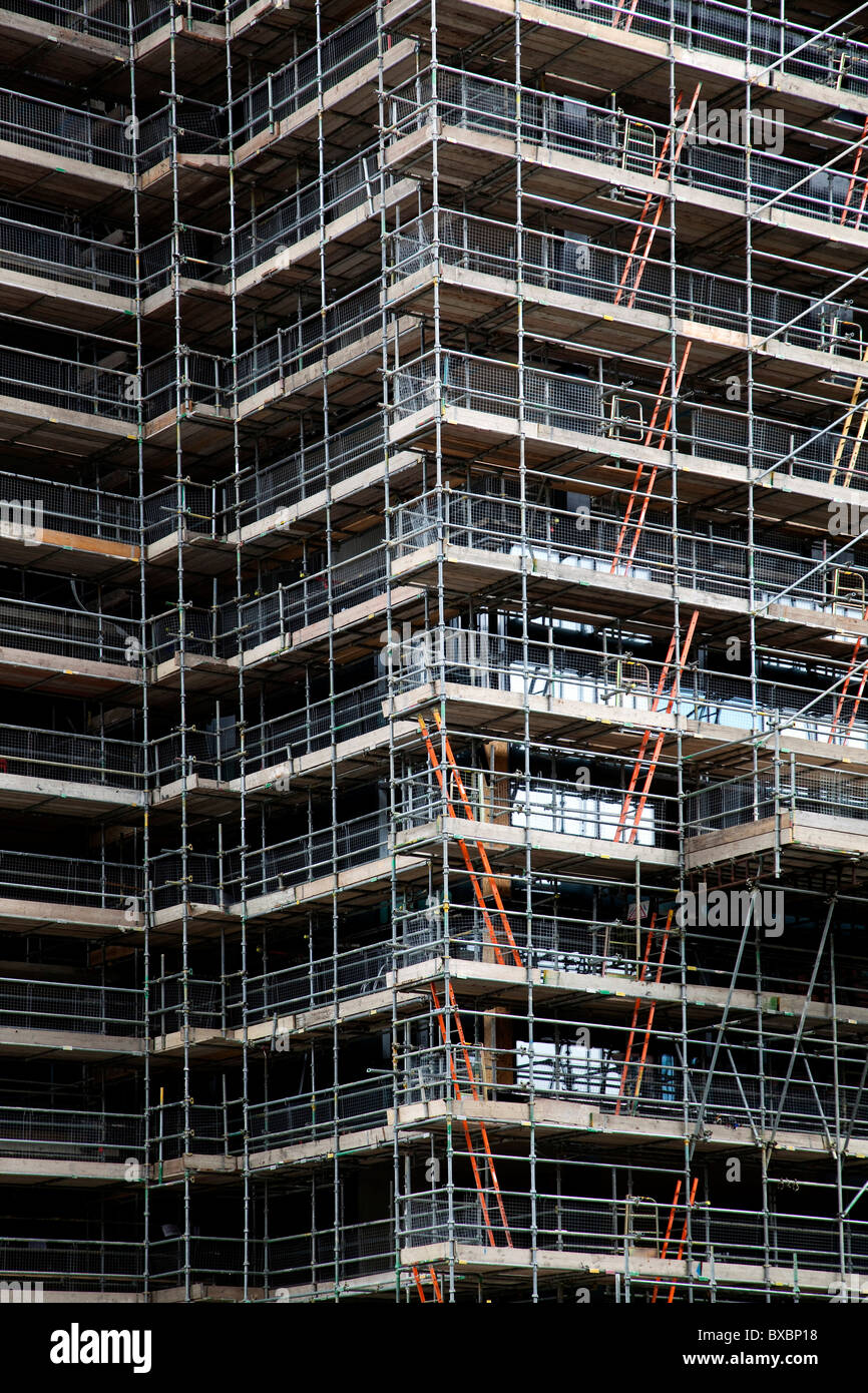 Construction site, house with scaffolding in London, England, United Kingdom, Europe Stock Photo