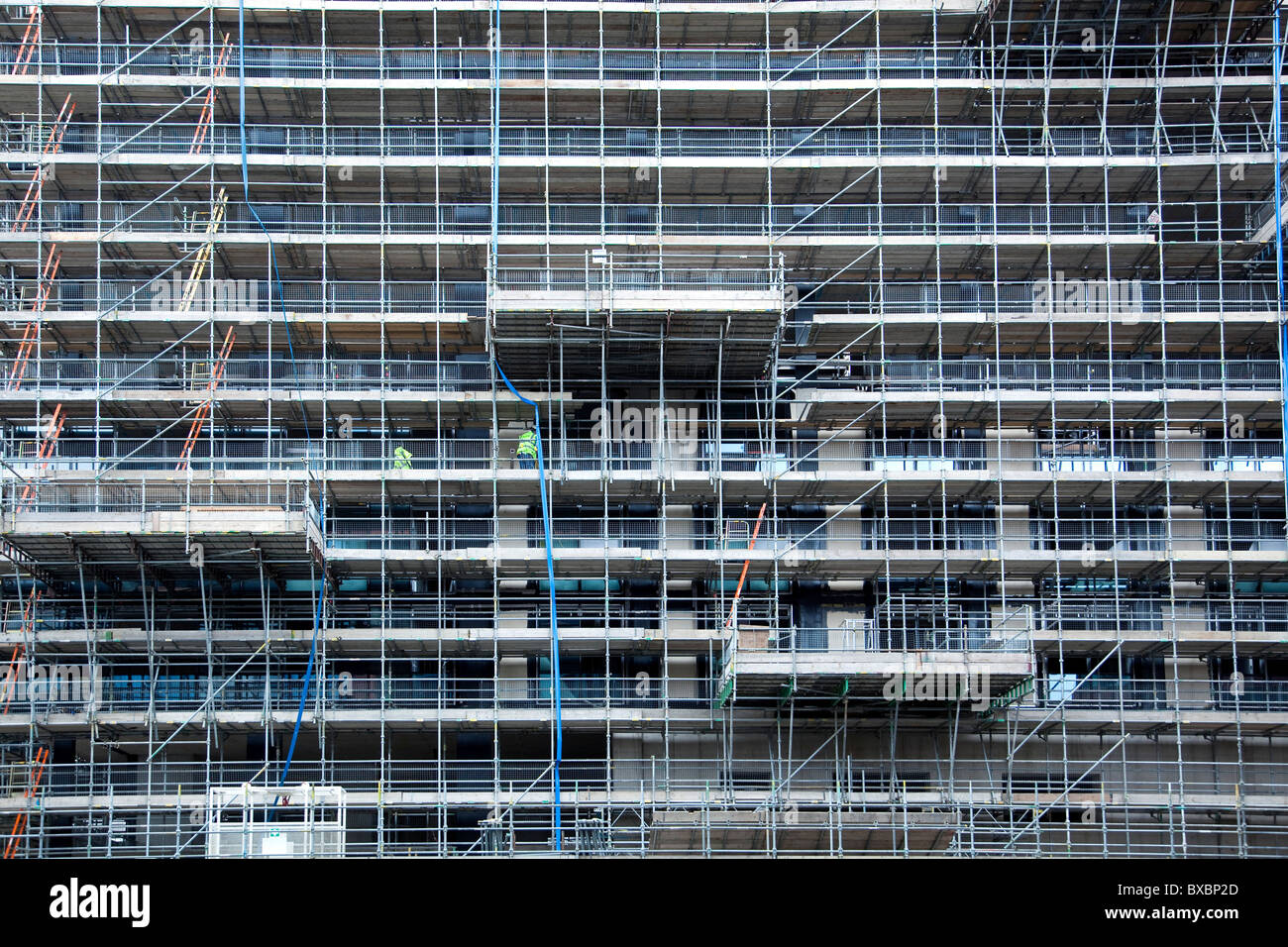Construction site, house with scaffolding in London, England, United Kingdom, Europe Stock Photo
