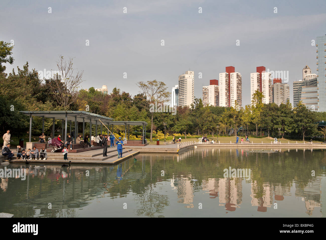 Xujiahui Park, Shanghai, China Stock Photo