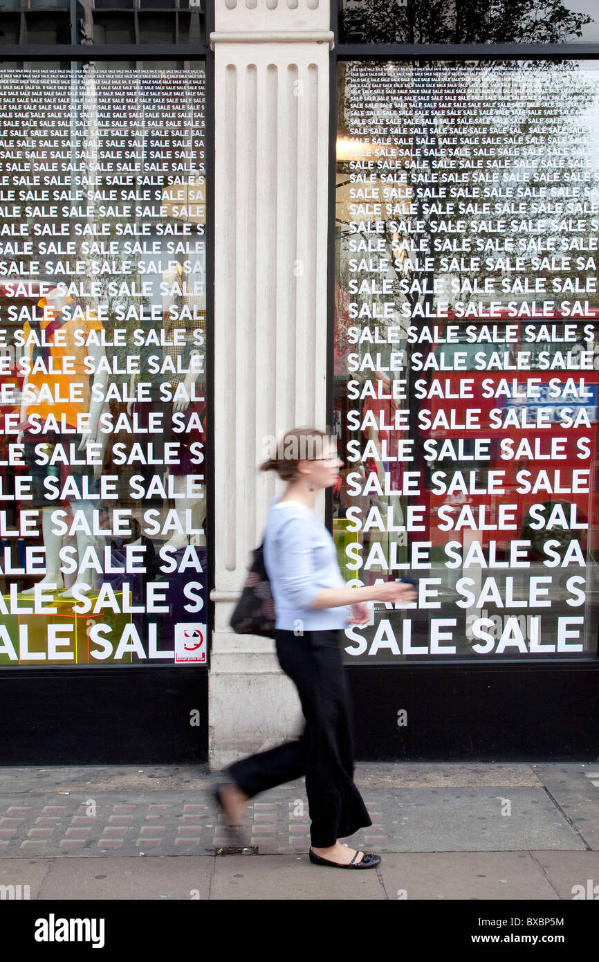 Sale in a shop on Oxford Street in London, England, United Kingdom ...
