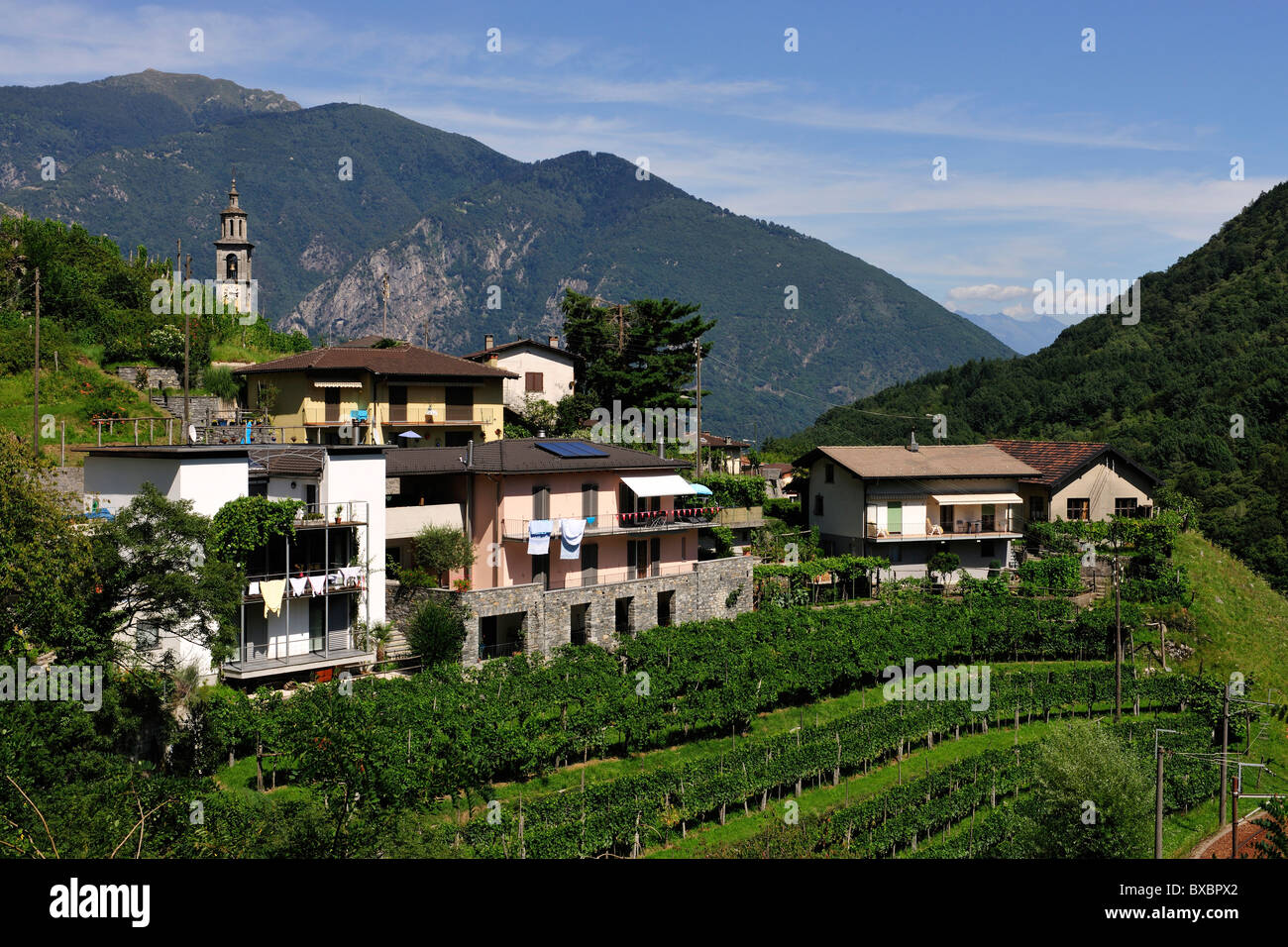 Intragna in Centovalli, Canton of Ticino, Switzerland, Europe Stock Photo
