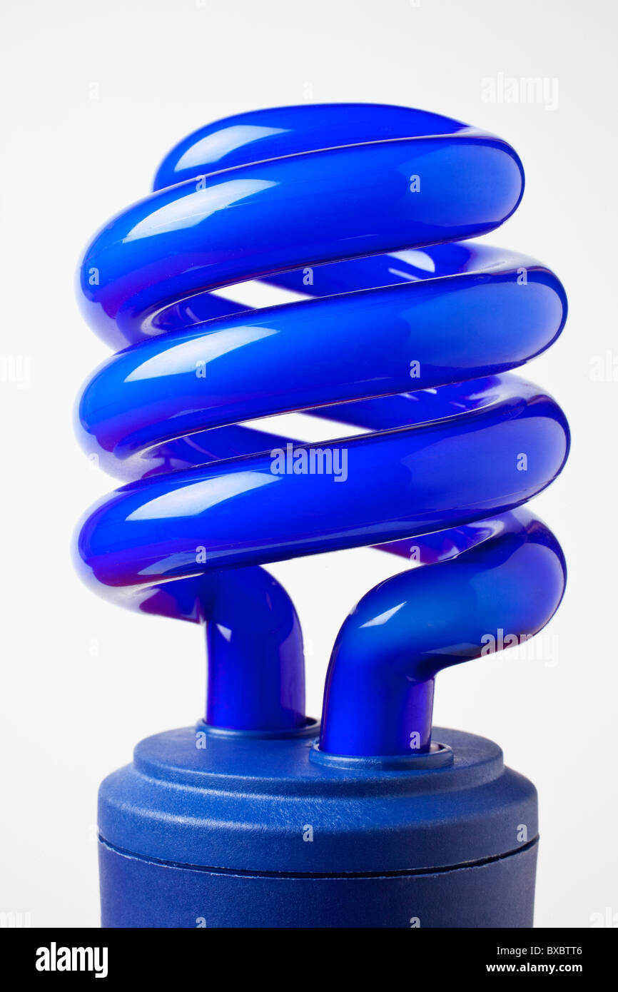 Blue energy light bulb Stock Photo Alamy