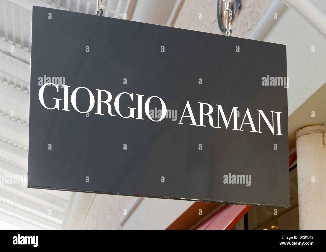 Giorgio armani signs hi-res stock photography and images - Alamy