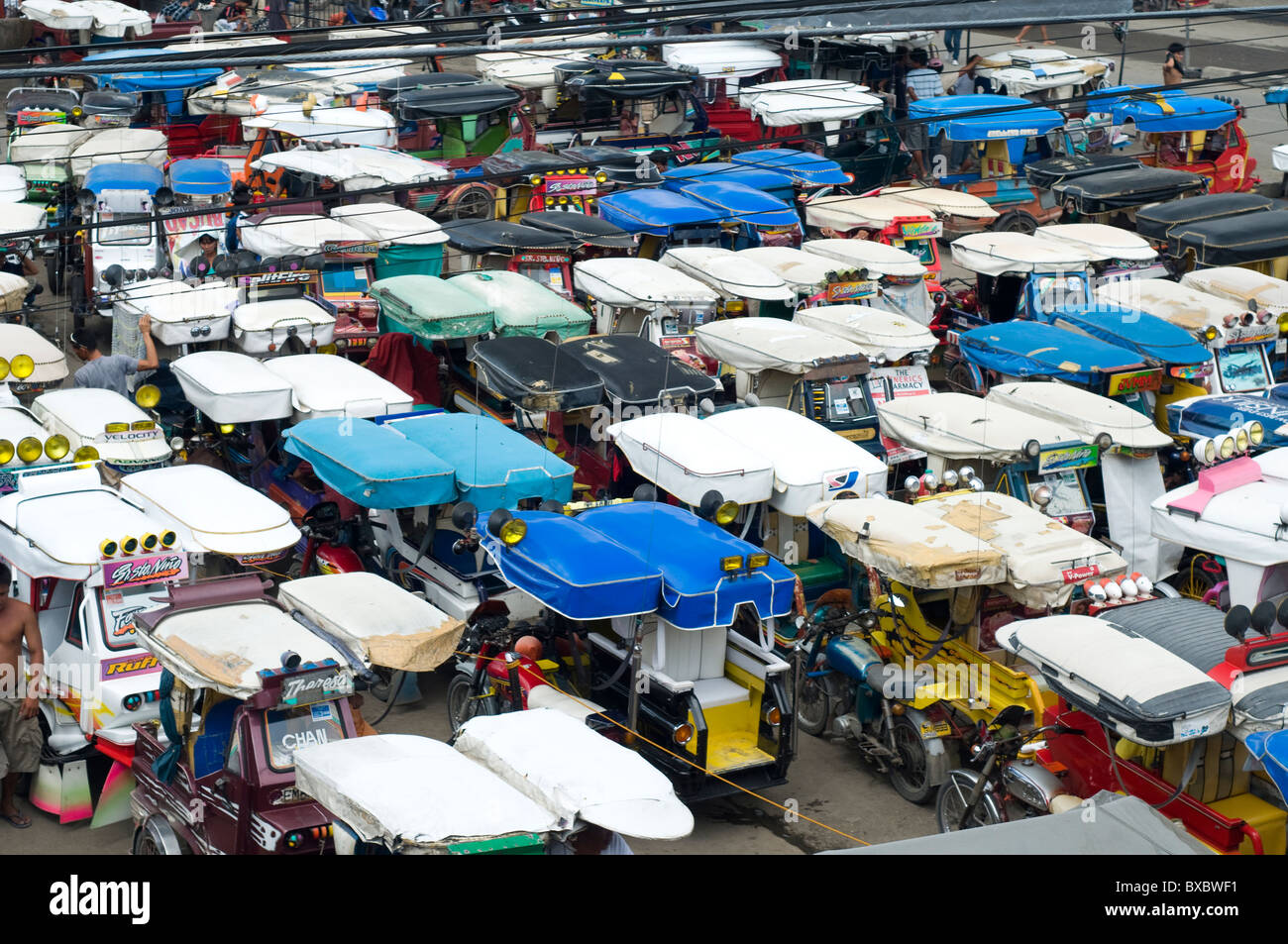 tricycle terminal, Minglanilla, cebu, philippines Stock Photo