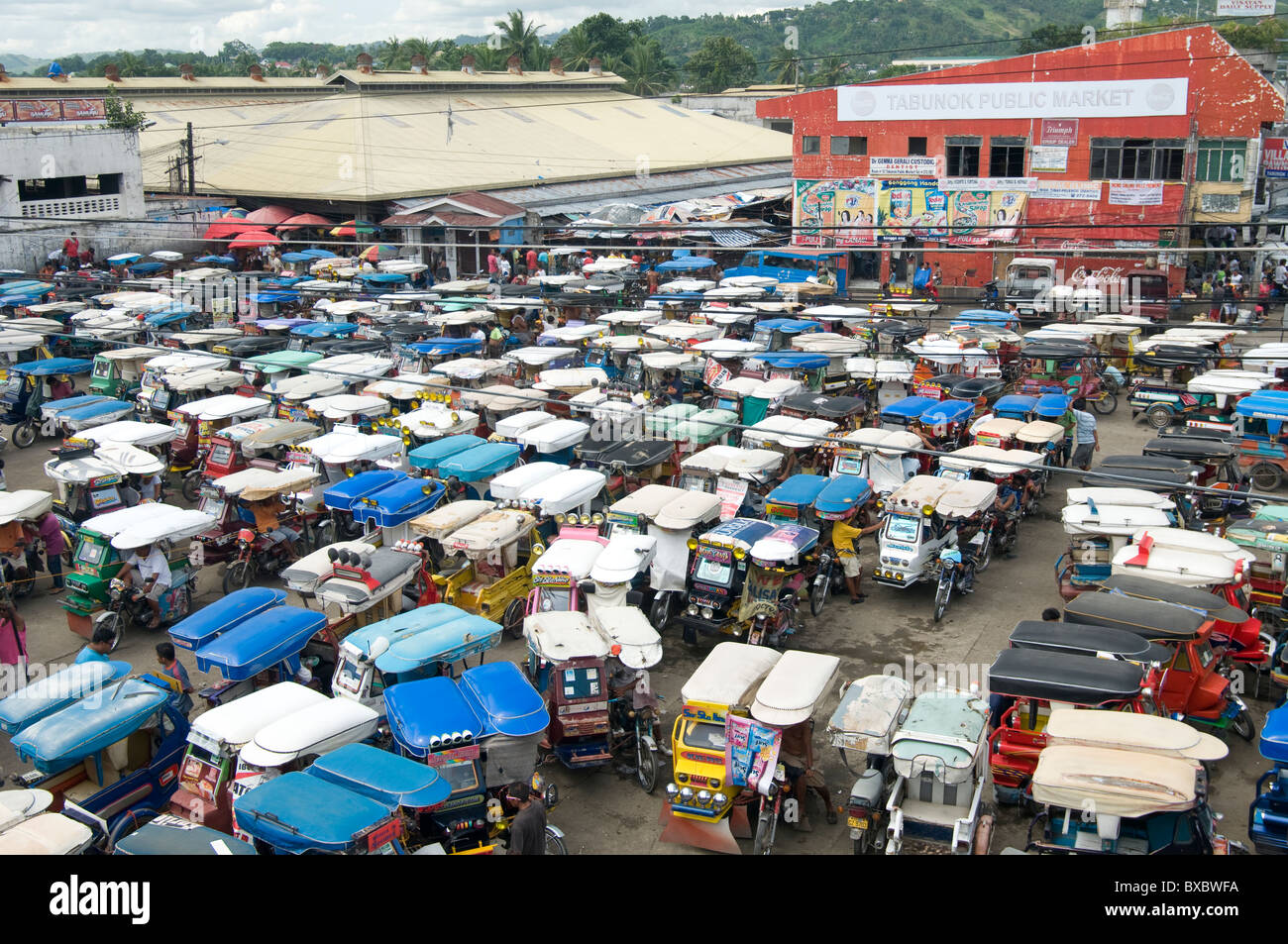 tricycle terminal, Minglanilla, cebu, philippines Stock Photo
