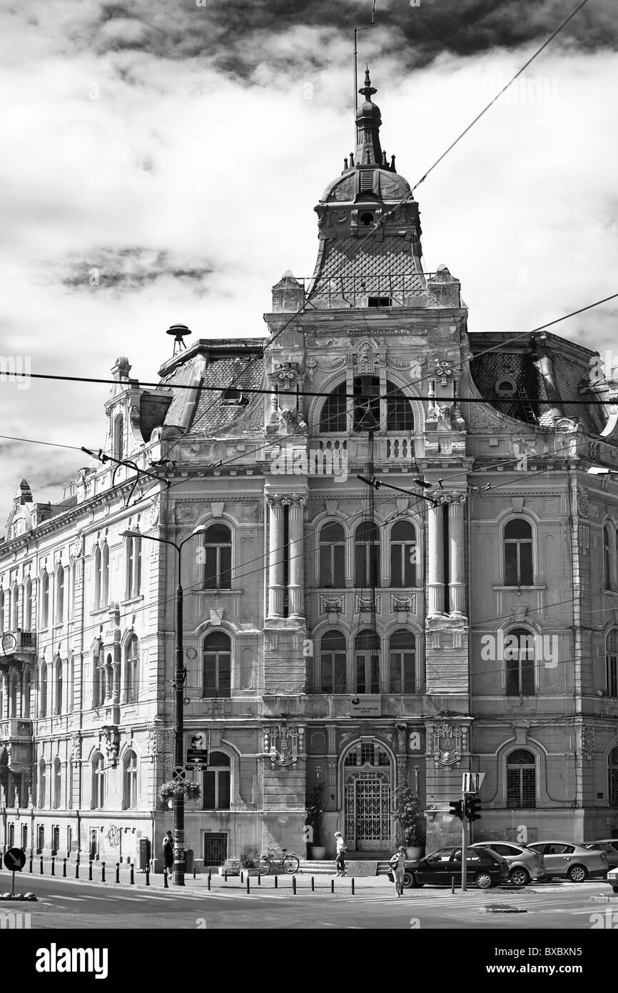 City street in downtown Timisoara on August 19, 2010 in Romania. Stock Photo