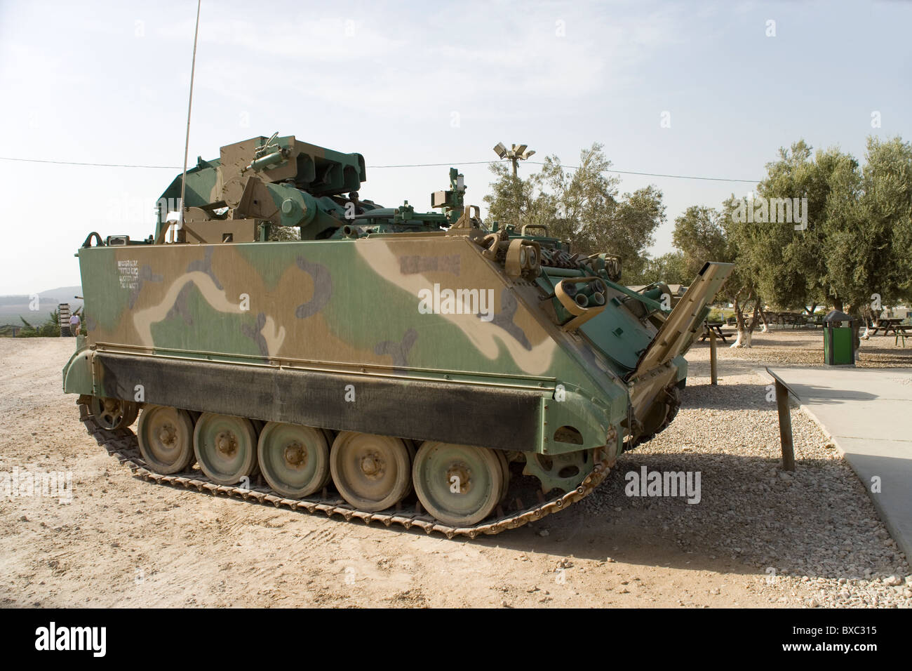 M901 TOW armoured vehicle at The Israeli Armored Corps Museum at Latrun, Israel Stock Photo